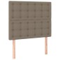 vidaXL Cama box spring colchón y luces LED gris taupe 80x200 cm