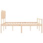 vidaXL Cama para personas mayores con cabecero madera maciza 160x200cm vidaXL Cama para personas mayores con cabecero madera maciza 160x200cm