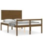 vidaXL Cama personas mayores cabecero madera marrón miel 140x190 cm vidaXL Cama personas mayores cabecero madera marrón miel 140x190 cm