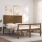 vidaXL Cama personas mayores cabecero madera marrón miel 140x190 cm vidaXL Cama personas mayores cabecero madera marrón miel 140x190 cm
