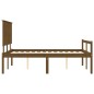 vidaXL Cama personas mayores cabecero madera marrón miel 140x190 cm vidaXL Cama personas mayores cabecero madera marrón miel 140x190 cm