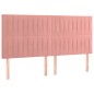 vidaXL Cama box spring colchón y LED terciopelo rosa 160x200 cm vidaXL Cama box spring colchón y LED terciopelo rosa 160x200 cm