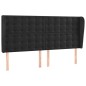 vidaXL Cama box spring colchón y LED terciopelo negro 180x200 cm