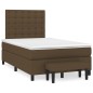 vidaXL Cama box spring con colchón tela marrón oscuro 120x200 cm vidaXL Cama box spring con colchón tela marrón oscuro 120x200 cm