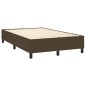 vidaXL Cama box spring con colchón tela marrón oscuro 120x200 cm vidaXL Cama box spring con colchón tela marrón oscuro 120x200 cm