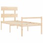 vidaXL Cama para personas mayores con cabecero madera maciza 100x200cm vidaXL Cama para personas mayores con cabecero madera maciza 100x200cm