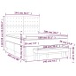 vidaXL Cama box spring con colchón tela negro 140x200 cm