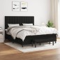 vidaXL Cama box spring con colchón tela negro 160x200 cm vidaXL Cama box spring con colchón tela negro 160x200 cm