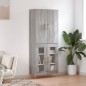 vidaXL Aparador alto madera contrachapada gris sonoma 69,5x34x180 cm vidaXL Aparador alto madera contrachapada gris sonoma 69,5x34x180 cm
