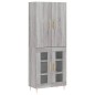 vidaXL Aparador alto madera contrachapada gris sonoma 69,5x34x180 cm vidaXL Aparador alto madera contrachapada gris sonoma 69,5x34x180 cm