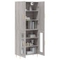 vidaXL Aparador alto madera contrachapada gris sonoma 69,5x34x180 cm vidaXL Aparador alto madera contrachapada gris sonoma 69,5x34x180 cm