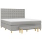 vidaXL Cama box spring con colchón tela gris claro 180x200 cm vidaXL Cama box spring con colchón tela gris claro 180x200 cm