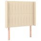 vidaXL Cama box spring colchón y luces LED tela crema 90x200 cm vidaXL Cama box spring colchón y luces LED tela crema 90x200 cm