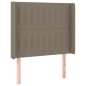 vidaXL Cama box spring colchón y luces LED tela gris taupe 90x200 cm vidaXL Cama box spring colchón y luces LED tela gris taupe 90x200 cm
