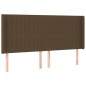 vidaXL Cama box spring colchón luces LED tela marrón oscuro 180x200cm vidaXL Cama box spring colchón luces LED tela marrón oscuro 180x200cm