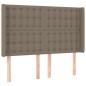 vidaXL Cama box spring colchón y luces LED tela gris taupe 140x200 cm vidaXL Cama box spring colchón y luces LED tela gris taupe 140x200 cm