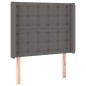 vidaXL Cama box spring y colchón LED cuero sintético gris 90x190 cm vidaXL Cama box spring y colchón LED cuero sintético gris 90x190 cm