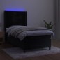vidaXL Cama box spring colchón y LED terciopelo negro 90x190 cm vidaXL Cama box spring colchón y LED terciopelo negro 90x190 cm