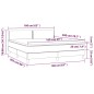 vidaXL Cama box spring con colchón tela azul 160x200 cm vidaXL Cama box spring con colchón tela azul 160x200 cm