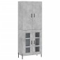 vidaXL Aparador alto madera contrachapada gris hormigón 69,5x34x180 cm vidaXL Aparador alto madera contrachapada gris hormigón 69,5x34x180 cm