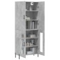 vidaXL Aparador alto madera contrachapada gris hormigón 69,5x34x180 cm vidaXL Aparador alto madera contrachapada gris hormigón 69,5x34x180 cm