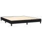 vidaXL Cama box spring con colchón tela negro 160x200 cm vidaXL Cama box spring con colchón tela negro 160x200 cm