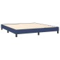 vidaXL Cama box spring con colchón tela azul 160x200 cm vidaXL Cama box spring con colchón tela azul 160x200 cm
