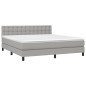 vidaXL Cama box spring con colchón tela gris claro 180x200 cm vidaXL Cama box spring con colchón tela gris claro 180x200 cm
