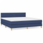vidaXL Cama box spring con colchón tela azul 160x200 cm vidaXL Cama box spring con colchón tela azul 160x200 cm