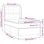 vidaXL Cama box spring colchón y luces LED tela gris claro 100x200 cm vidaXL Cama box spring colchón y luces LED tela gris claro 100x200 cm