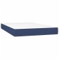 vidaXL Cama box spring con colchón tela azul 120x200 cm vidaXL Cama box spring con colchón tela azul 120x200 cm