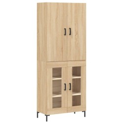 vidaXL Aparador alto madera contrachapada color roble 69,5x34x180 cm