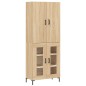 vidaXL Aparador alto madera contrachapada color roble 69,5x34x180 cm vidaXL Aparador alto madera contrachapada color roble 69,5x34x180 cm