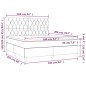 vidaXL Cama box spring con colchón tela marrón oscuro 160x200 cm vidaXL Cama box spring con colchón tela marrón oscuro 160x200 cm