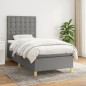 vidaXL Cama box spring con colchón tela gris oscuro 90x200 cm vidaXL Cama box spring con colchón tela gris oscuro 90x200 cm