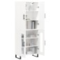 vidaXL Aparador alto madera contrachapada blanco 69,5x34x180 cm