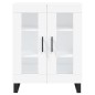 vidaXL Aparador alto madera contrachapada blanco 69,5x34x180 cm