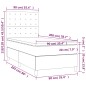 vidaXL Cama box spring con colchón terciopelo gris claro 90x190 cm vidaXL Cama box spring con colchón terciopelo gris claro 90x190 cm