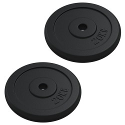 vidaXL Discos de pesas hierro fundido 40 kg