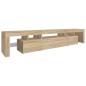 vidaXL Mueble de TV con luces LED roble Sonoma 215x36,5x40 cm vidaXL Mueble de TV con luces LED roble Sonoma 215x36,5x40 cm