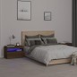vidaXL Mesitas de noche con luces LED 2 uds marrón roble 60x35x40 cm vidaXL Mesitas de noche con luces LED 2 uds marrón roble 60x35x40 cm