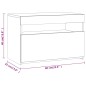 vidaXL Mesitas de noche con luces LED 2 uds marrón roble 60x35x40 cm vidaXL Mesitas de noche con luces LED 2 uds marrón roble 60x35x40 cm