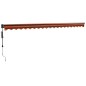 vidaXL Toldo retráctil automático naranja y marrón 5x3 m vidaXL Toldo retráctil automático naranja y marrón 5x3 m