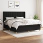vidaXL Cama box spring con colchón tela negro 160x200 cm vidaXL Cama box spring con colchón tela negro 160x200 cm