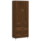 vidaXL Aparador alto madera contrachapada marrón roble 69,5x34x180 cm vidaXL Aparador alto madera contrachapada marrón roble 69,5x34x180 cm