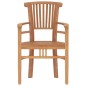 vidaXL Juego de comedor para jardín 3 pzas madera maciza de teca