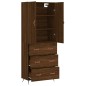 vidaXL Aparador alto madera contrachapada marrón roble 69,5x34x180 cm vidaXL Aparador alto madera contrachapada marrón roble 69,5x34x180 cm