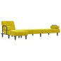 vidaXL Sofá cama en forma de L terciopelo amarillo 260x140x70 cm vidaXL Sofá cama en forma de L terciopelo amarillo 260x140x70 cm