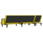 vidaXL Sofá cama en forma de L terciopelo amarillo 260x140x70 cm vidaXL Sofá cama en forma de L terciopelo amarillo 260x140x70 cm