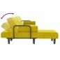 vidaXL Sofá cama en forma de L terciopelo amarillo 260x140x70 cm vidaXL Sofá cama en forma de L terciopelo amarillo 260x140x70 cm